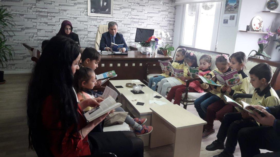 Başalan Cumhuriyet İlkokulu Öğrencilerinden "Okuma Vakti" Projesi Kapsamında Ziyaret