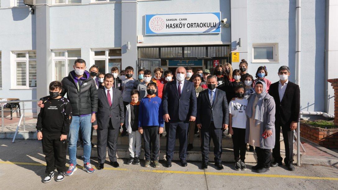 Belediye Başkanımız İbrahim Sandıkçı'nın Hasköy Ortaokulu Ziyareti