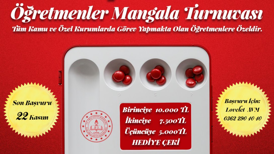 24 Kasım Öğretmenler Günü Mangala Turnuvası...